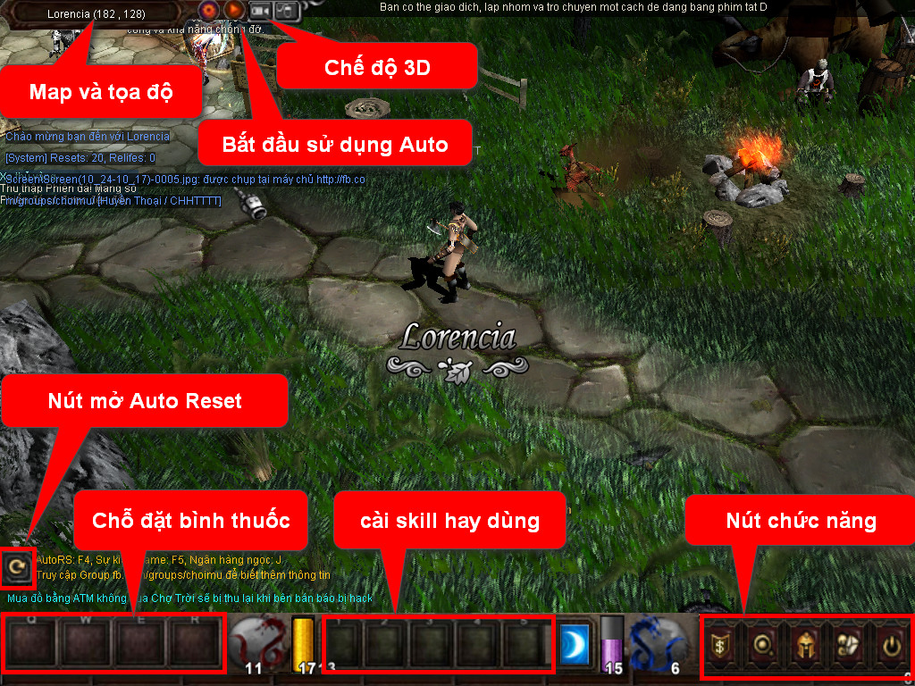 Chức năng chính của Game MU Huyền Thoại